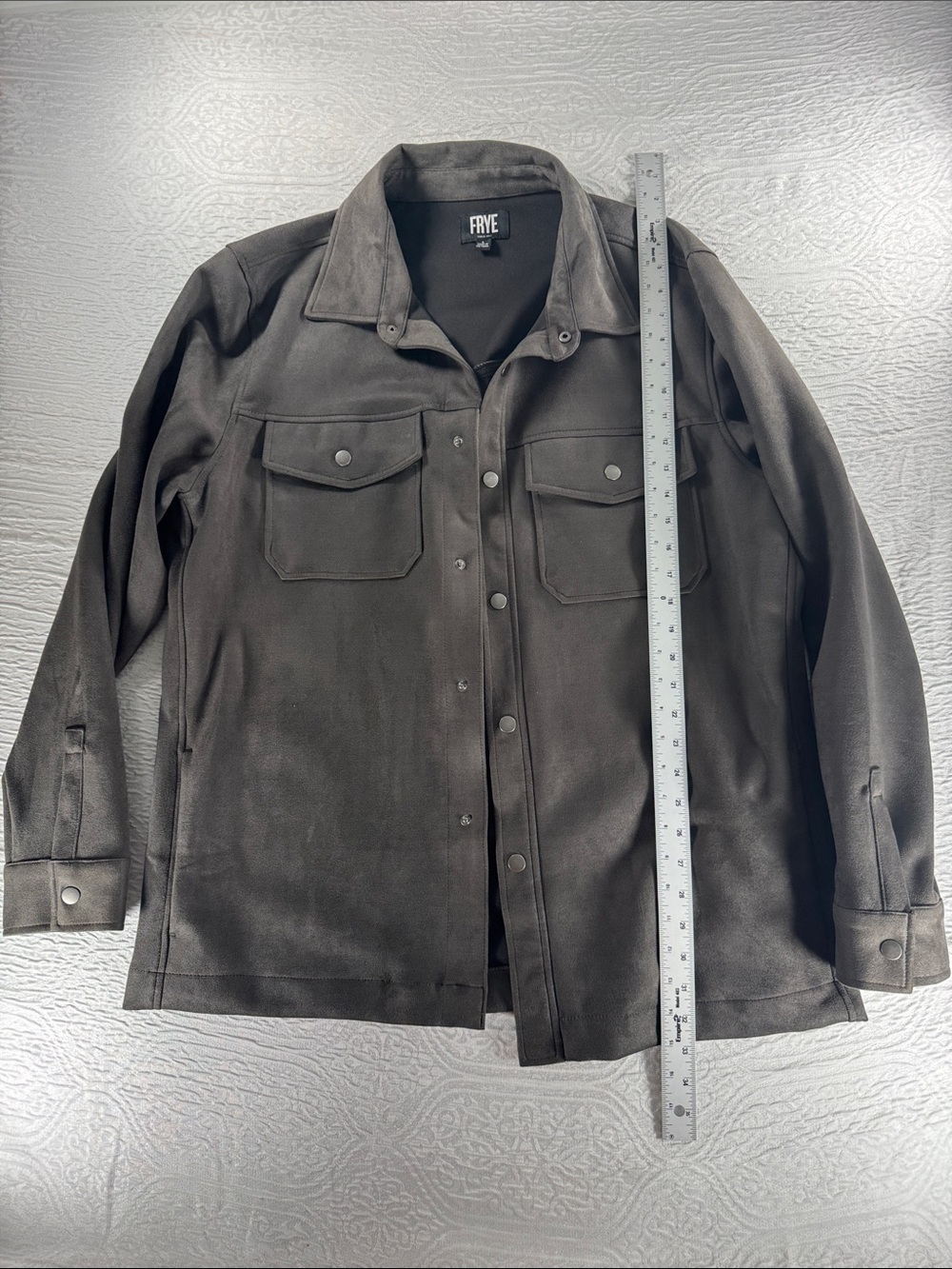 Frye Charcoal Snap-Front Shirt Jacket